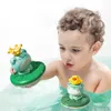 Banyo oyuncakları çocuklar için çocuklar için sprey su squirt sıçrayan kurbağa küvet yüzme havuzu oyuncaklar serpinti Noel doğum günü hediyeleri 220531
