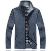 Maglioni da uomo Cardigan Uomo Autunno Inverno Lana calda Maglione da uomo con cerniera Maglieria casual Abbigliamento maschile Chompas Para HombreUomo