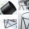 Plant Pot Nordic Creative Indoor Balcony Table Flower Decoration Stand Home Wrought Iron Metal Pot 220409