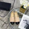 Espadrilles Casual Shoes cap toe spring Women Summer flat Beach Half Slippers fashion woman Loafers Fisherman canvas Shoe Top Quilty with box 34-42