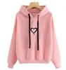 Gymkläder kvinnor hoodies casual harajuku kärlek tryckt hoodie höst vinter kvinnlig långärmad sudadera mujer moletomgym