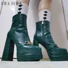 Boot Ribetrini ins منصة العلامة التجارية المزدوجة للكاحل للنساء الكعب العالي مثير حرير الحرير الرمز البريطاني فستان الأحذية امرأة 220325