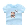 Sommer Reine Baumwolle T-shirt Atmungsaktiv Komfortable Baby Kleidung 2022 Neue kinder Kleidung Oansatz Kurze Casual Cartoon T Shirt Jungen tops