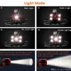 15000 Lumens 5 LED Headlamp T6 Headlight 4 modes Zoomable LED Headlamp Rechargeable Head Lamp Flashlight+2*18650 Battery+AC/DC Cha200i
