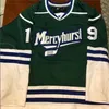 MPersonalizar Thr tage Mercyhurst Road # 19 Mejor bordado de camiseta de hockey Cosido o personalizado cualquier nombre o número camiseta retro