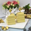 Ape gialla Stile europeo Bomboniere Scatole per caramelle Confezione regalo per feste con nastri bianchi Baby Shower Matrimonio Compleanno per feste 20220427 D3