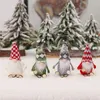 Dekoracje świąteczne do narciarstwa drzew Gnome bez twarzy Pluszowe lalki z kreskówek