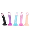 Introduzione realistica al dildo Plug anale del pene Giocattolo sexy Massaggio alla prostata Masturbazione Ventose del punto G femminile per giochi per adulti gay