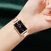 Gaiety Brand Women Watches Fashion Green Dial Square Ladies Quartz Wrist Watch Armband Simple Dress Luxury For Nbsp