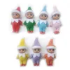 Livraison rapide 21 styles 2,5 pouces poupée elfe de Noël Mini peluche Noël vieil homme poupées cadeau sur le porte-vêtements étagère accessoires décoration en gros