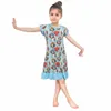 Vestidos da menina bebê meninas vestido 3d impressão dos desenhos animados crianças princesa trajes verão festa de aniversário casual pijamas crianças vestidos