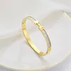 Fashion 18K Rose Gold Stainless Steel Bangle INS Style White Shell Bracelet for Women Gift