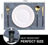 6 / 4pcs High-end Faux Läder Placemat Vattentät Oljesäker Värmeisolering Tjock Mjuk och lätt att rengöra matbordsmatsmattor W220406