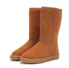 Bottes en cuir véritable pour femmes, hautes, U5815, courtes, moyennes, 5825, fourrure de mouton douce, garde au chaud, bottes pour dames, beau cadeau, transbordement gratuit