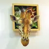 Escultura de cabeça de animal montada na parede busto espuma de látex pendurada decoração para quarto de crianças decoração de casa bar 220609