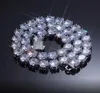 10mm Zircon Diamond Tennis Chain Halsband 14K Guldpläterad verklig solid isig CZ-stenar bling Mens Women Hip Hop Jewelry 18-24 tum