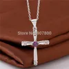 Pendant Necklaces 2022 Design Silver Color Austrian Crystal Cross Necklace Fashion Jewelry Beautiful Lovely GiftPendant