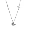 Pendentif Colliers Double Papillon Pull Chaîne Clavicule Collier Pour Femmes Couleur Argent Luxe Simple Collier Bijoux CadeauPendentif Godl22