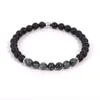 6mm pierre naturelle à la main brins perles bracelets porte-bonheur pour hommes femmes élastique bracelet mode énergie bijoux