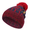 크리스마스 따뜻한 니트 양모 모자 자카드 귀 보호기 헤드 캡
