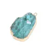 Collane con ciondolo Pietra naturale Agata Druzy Placcato oro Reiki Guarisci per ciondoli Creazione di gioielli Collana fai da te Regalo Ciondolo da donna