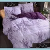 Bedding Sets Supplies Home Textiles Garden Marble Pattern Duvet Er Set 2/3Pcs Bed Twin Double Queen Quilt Ers Beds Linen No Sheet Filling