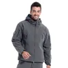 Tactische jas voor heren Softshell jas Militaire kapmantel Waterdicht legerfleece Winddichte kleding Camokleuren 220516