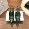 Modelli originali P Designer di lusso Sandali a punta di marca 2021 Ultima moda da donna in vera pelle con bocca superficiale Sandali con tacco alto Scarpe eleganti 01