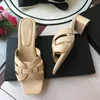 2022 Fashion Leather Slippers Real Flat Sandals Women's Summer Shoes Large Size Zapatos Hombre A5 590 21471