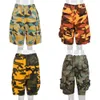 2022 Summer Womens Shorts Pants Fashion Trend Pocket Tassel Summer Camouflage Five Large Size Pants