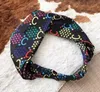 Designer Silk Cross Headband 2022 Luxury Elastic Geometry Hair bands Headwraps For Women Girl Retro Turban Headwraps Gifts
