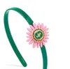 Pannband designer ny vår sommar godis färg blomma söt pannband för förälder-barn hårtillbehör mode smycken present D5qe