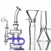 2023 Purple Import B￤gare Hosahs Dab Rig Rycle Glass Bongs med robusta r￶kvattenr￶r oljerigor Glasfog 14,4 mm