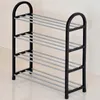 Shoes Storage Shelf Aluminum Metal Standing Rack DIY Home Organizer Accessories Shoe Y200527