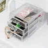 Seller Cosmetic Organizer Clear Luxury Jewelry Custodia per trucco in acrilico 3 cassetti Porta trucchi No.10054 Scatole portaoggetti Contenitori