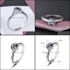 Band Rings Jewelry 100% Genuine 925 Sterling Sier Wedding Ring For Women Korea Japan Bling Zircon Engagement Promise Ymr973 Drop Delivery 20