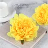 Silk de haute qualité Peony Flower Heads Party Party Decoration Artificial Simulation Silk Peony Camellia Rose Flower Wedding Decora3575086