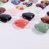 25mm Love Heart Natural Crystal Stone Craft Ornaments Quartz Healing Crystals Energy Reiki Gem Living Room Decoration