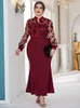 Plus Size Dresses Clearance Price Women 2022 Spring Red Casual Chic Elegant Long Sleeve Evening Party Large Maxi ClothingPlus Elro22