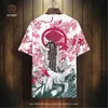 T-shirt maschile in stile cinese Carpa Modello di stampa Maglietta a maniche corte Estate di qualità estiva morbida traspirante ghiacciato maschi xs-7xlmen's's