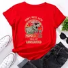 JCGO Summer Cotton Women T Shirt Fashion Dinosaur Letters Drukuj krótkie damskie koszulki graficzne