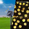 Cordas Globo Solar String Luzes Ao Ar Livre Cristal Bulbo Luz 8 Modos Pátio para Jardim Gazebo Jardim Decoração