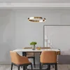 Pendant Lamps LED Chandelier Light Round Rings Style Modern Study Dining Room Island Bedroom Hanging Lamp Gold Restaurant Kitchen Bar Fixtur