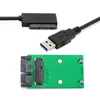 Conectores de cabos de computador USB 3.0 para MSATA 50pin SSD 1.8 "Micro SATA 7 9 16pin Adaptador Adicionar sobre cartões pcbacomputer