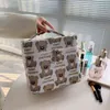 Makeup Bag Women's Double-Layer Cartoon Makeup Box With Mirror Large Capacity Portable Storage Box 220625