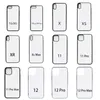 Aangepaste TPU PC blanco 2D sublimatie blanks hard plastic warmteoverdracht telefoonhoes met aluminium inzetstukken voor iPhone 13 11 12 Pro 7 8 XS MAX Samsung S22 NOTE 20