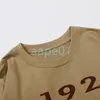 Womens Summer Short Sleeve Khaki T Shirts Man Fashion Big Letter Print Tees High Street Mens Clothing Size XS-L