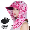 Szerokie brzegowe czapki moda cienki oddychający kapelusz słoneczny żeńska ochrona na zewnątrz twarz letnia czapka duża rękawica w zasilanie ręcznik OLIV22