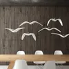 Lampes suspendues Lampe nordique Seagull Design Led Lustres Pour Bar / Cuisine Oiseaux Lustre Plafonnier Luminaire LuminairePendentif