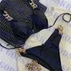 Luxury Womens Bikini Sexy Lingerie Gold Chain Women Swimwear Set High Grade Ladies Swimsuit Three Colors